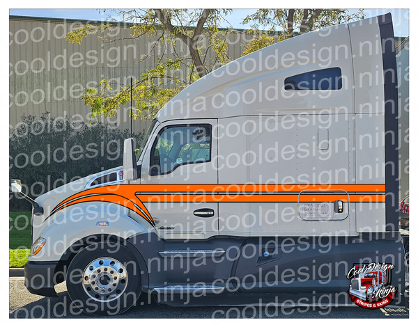 Double Fenderhook T680 Kenworth Stripe Kit