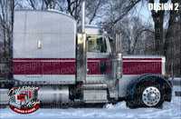 Berry Red 379/389 Big Band Seminole Peterbilt Stripe Kit