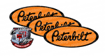 Solid Orange and Black Peterbilt Emblem Skins