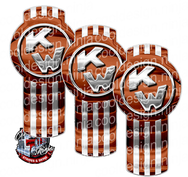 Copper and Chrome Kenworth Emblem Skin