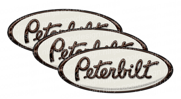 Cream and Brown Peterbilt Emblem Skins