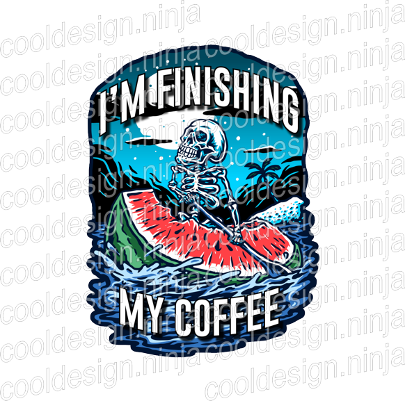 Im Finishing My Coffee - Dumb Beer Fridge Decal