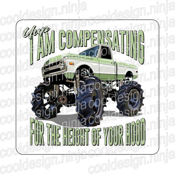 Compensating - Dumb Beer Fridge Decal