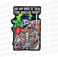 Four Wheeler Tears - Dumb Beer Fridge Decal