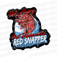 Red Snapper - Dumb Beer Fridge Decal