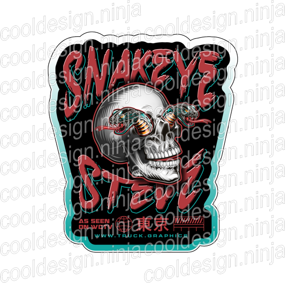 Snake Eye Steve - Dumb Beer Fridge Decal
