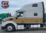 Gold and Dark Red 579 Peterbilt Seminole Stripe Kit