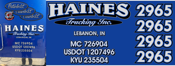 Haines Trucking Logo - Blue