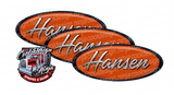 Hansen Orange and Blue Peterbilt Emblem Skins
