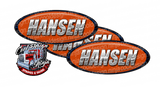 Hansen Orange and Blue Peterbilt Emblem Skins