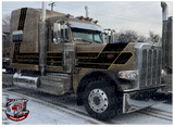 White and Brown Western Chicago Skyhook Peterbilt Stripe Kit