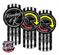 Black and Chrome Krooked K Detroit Kenworth Emblem Skin