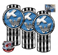 Blue and Silver Kenworth Emblem Skins