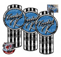 Blue and Silver Krooked K Kenworth Emblem Skins