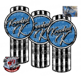 Blue and Silver Krooked K Kenworth Emblem Skins