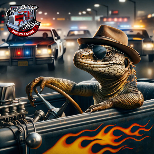 Hot Rod Lizard Flames