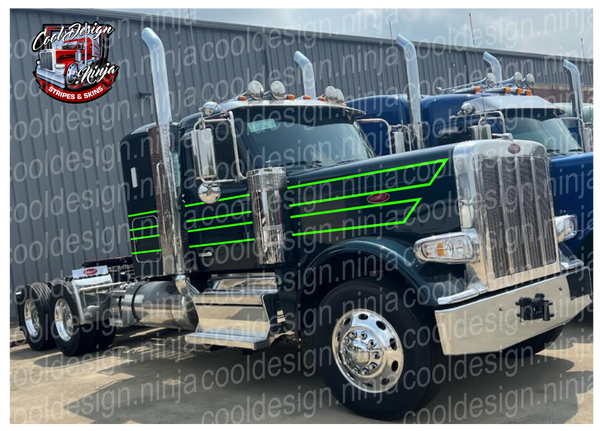 Double 5in Ghost Stripe 589 Peterbilt Stripe Kit