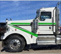 Hard Wedge Kenworth W9 Daycab Stripe Kit