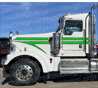 Hard Switchback Kenworth W9 Daycab Stripe Kit