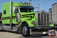 Silver and Black 379/389 Double Cees Peterbilt Stripe Kit