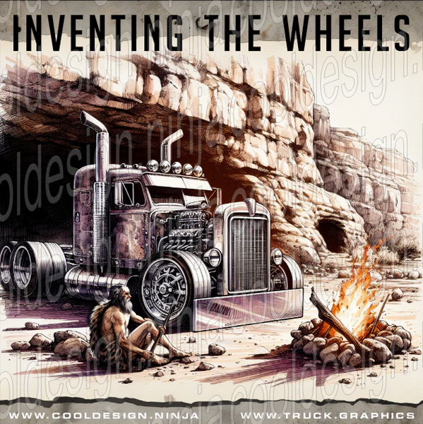 Inventing The Wheels Banner - 24in x 24in