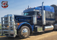 Silver Blue DW Overhook Peterbilt Stripe Kit