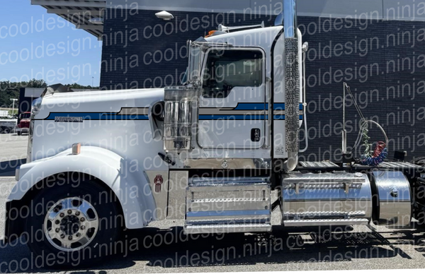 Chantilly Scallop Kenworth W9 Daycab Stripe Kit