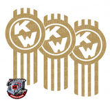 Solid White and Gold Kenworth Emblem Skin