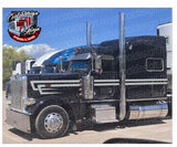 Silver Grey DW Overhook Peterbilt Stripe Kit