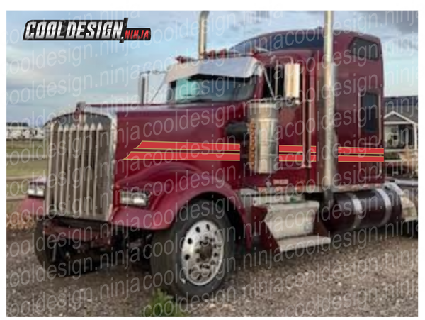 Straight Scallop Peterbilt Stripe Kit