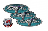 Teal Longhorn Cattle Car Peterbilt Emblem Skins