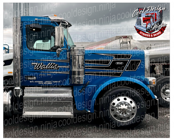 Wallis Ghost Of Chicago Daycab 379 389 589 Peterbilt Stripe Kit