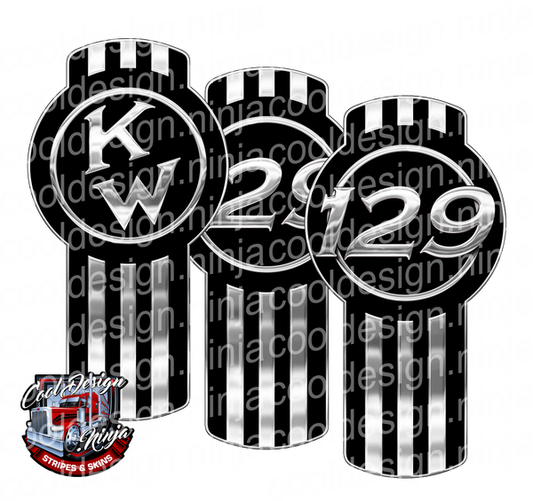 Classic Black Unit 129 Kenworth Emblem Skins