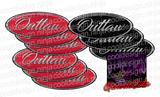 Flame Red Outlaw Peterbilt Emblem Skins