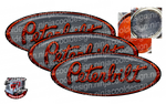 Orange and Charcoal Peterbilt Emblem Skins