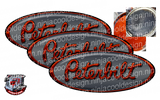 Orange and Charcoal Peterbilt Emblem Skins