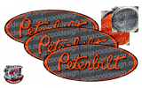 Orange and Charcoal Peterbilt Emblem Skins