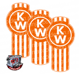 Solid Orange and White Kenworth Emblem Skin