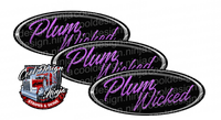 Plum Wicked Black Chrome and Purple Peterbilt Emblem Skins