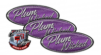 Plum Wicked Black Chrome and Purple Peterbilt Emblem Skins