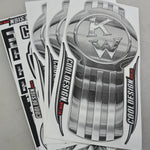 In-Stock Special - Pinstripe Chrome Kenworth Emblem Skin Kit