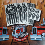 In-Stock Special - Pre-2020 Black and Chrome Kenworth Emblem Skin Kit