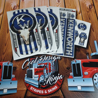 In-Stock Special - Pre-2020 Blue BullSkull Kenworth Emblem Skin Kit