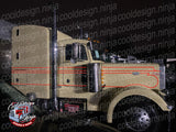 Viper Red Ghost Seminole Peterbilt 389 Stripe Kit