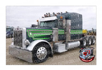 Grey and Lime Green Double Cees Peterbilt Stripe Kit