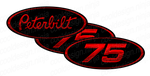 Unit Number 75 Matte Finish Peterbilt Emblem Skins