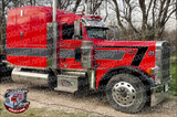 Silver Slate and Black Hard Overwedge Peterbilt Stripe Kit