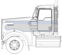 Shortened Kenworth W9 Factory Seminole Stripe