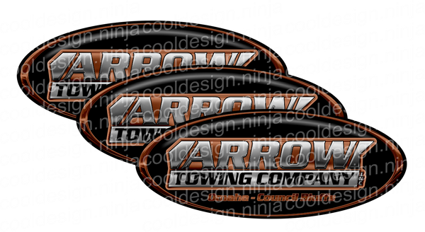 Black and Copper Arrow Towing Peterbilt Emblem Skins