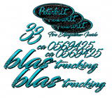 Turquoise blas Peterbilt Lettering Kit